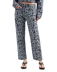 Emporio Armani Daisy Jacquard Straight Jeans