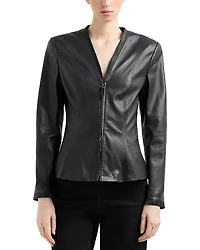 Emporio Armani Nappa Leather Slim Fit Jacket