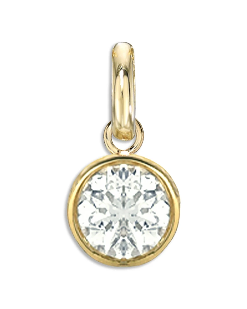Zoe Lev 14K Yellow Gold Diamond Bezel Charm Pendant