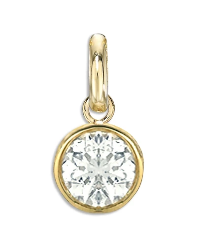 Zoe Lev 14K Yellow Gold Diamond Bezel Charm Pendant