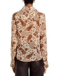 Desano Silk Blend Floral Shirt