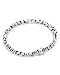 Fope 18K White Gold Eka Diamond Rondelle Flex'it Bracelet