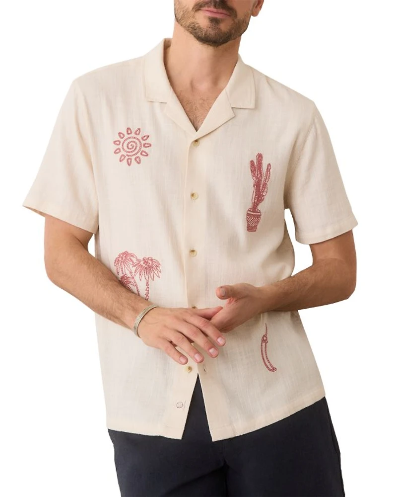 Embroidered Camp Shirt