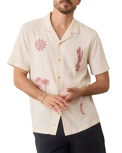 Embroidered Camp Shirt