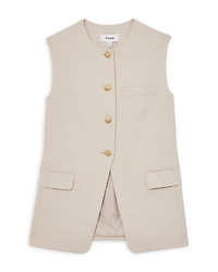 Athena High Neck Long Line Waistcoat
