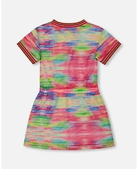 Girls' Short Sleeve Mesh Beach Dress - Little Kid