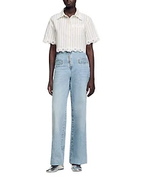 Striped Cropped Shirt