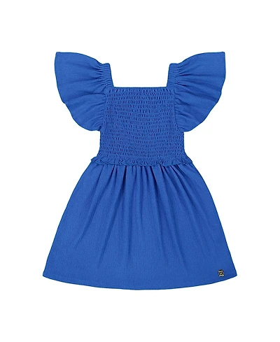 Deux par Deux Girls' Textured Smocked Dress - Big Kid