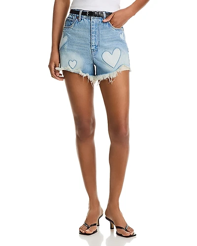 Blanknyc High Rise Reeve Patchwork Denim Shorts