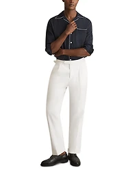 Josh Piped Button Front Shirt