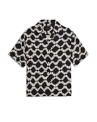 Printed Short Sleeve Camp Shirt