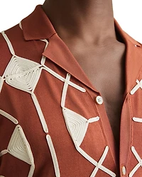 Terrazzo Embroidered Camp Shirt
