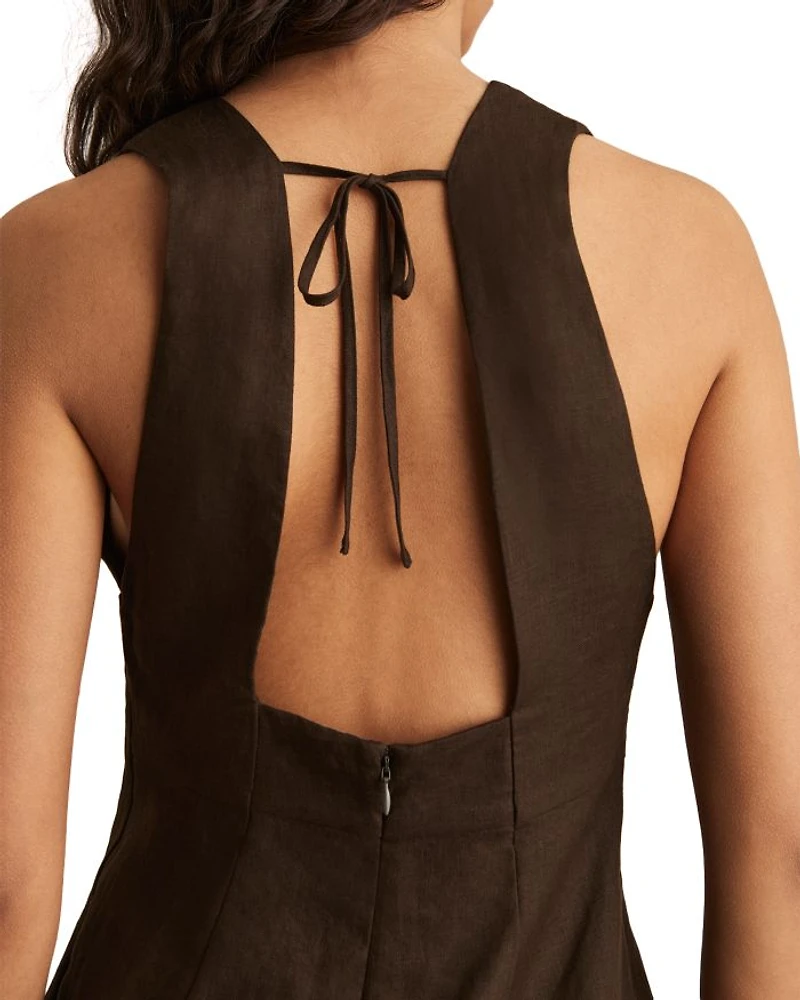 Amelia Lattice Tie Front Dress