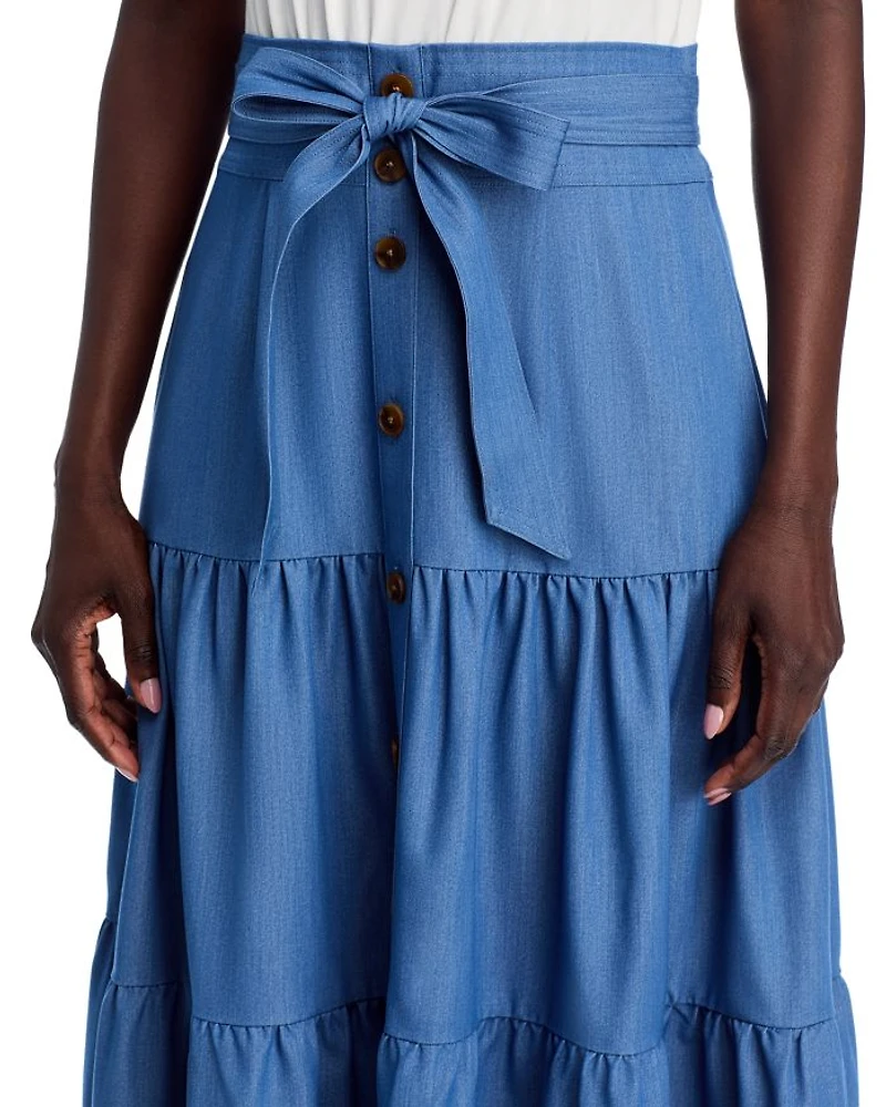 Mixed Media Tiered Dress