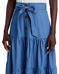 Mixed Media Tiered Dress