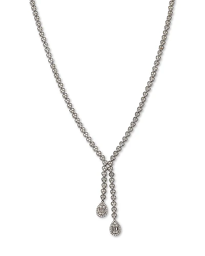 Bloomingdale's Fine Collection Diamond Round & Baguette Lariat Necklace