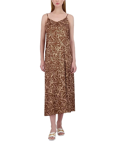 Point Satin Slip Dress