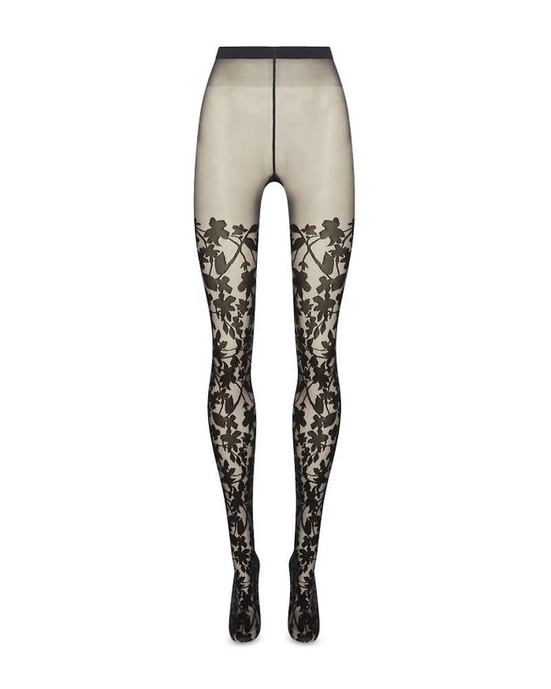 Graphic Flower Tights