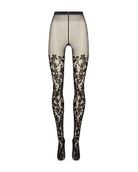 Graphic Flower Tights