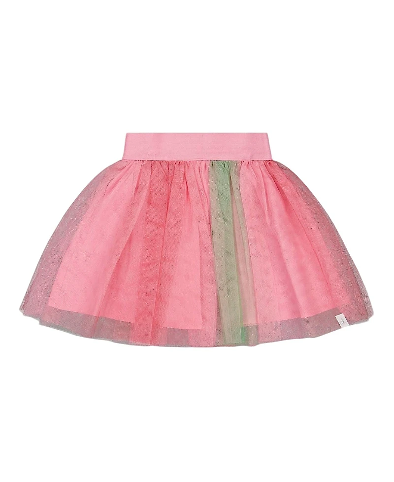 Deux par Deux Girls' Printed Mesh Skirt - Big Kid