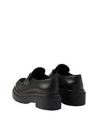Women's Double Chocolate Leather Loafers