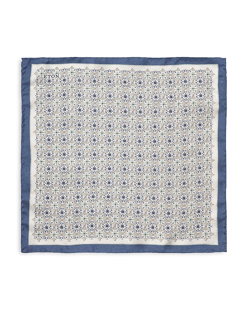 Eton Medallion Silk Pocket Square