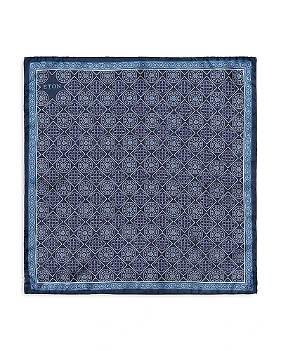Eton Medallion Silk Pocket Square