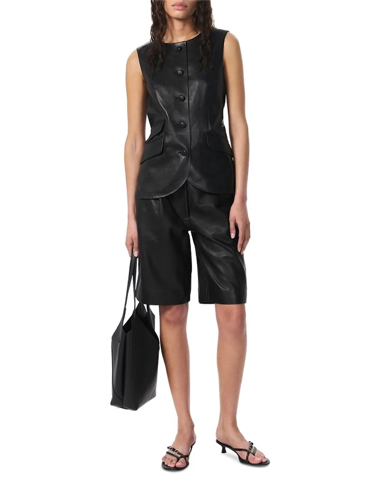 Slade Crewneck Leather Vest