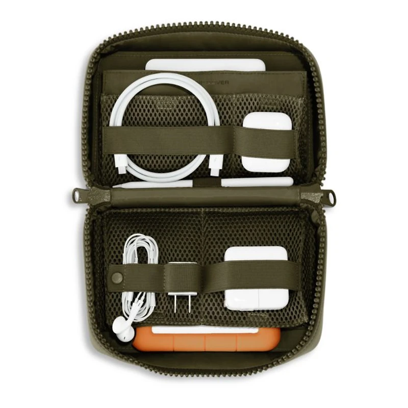 Arlo Large Tech Organizer, Dark Moss