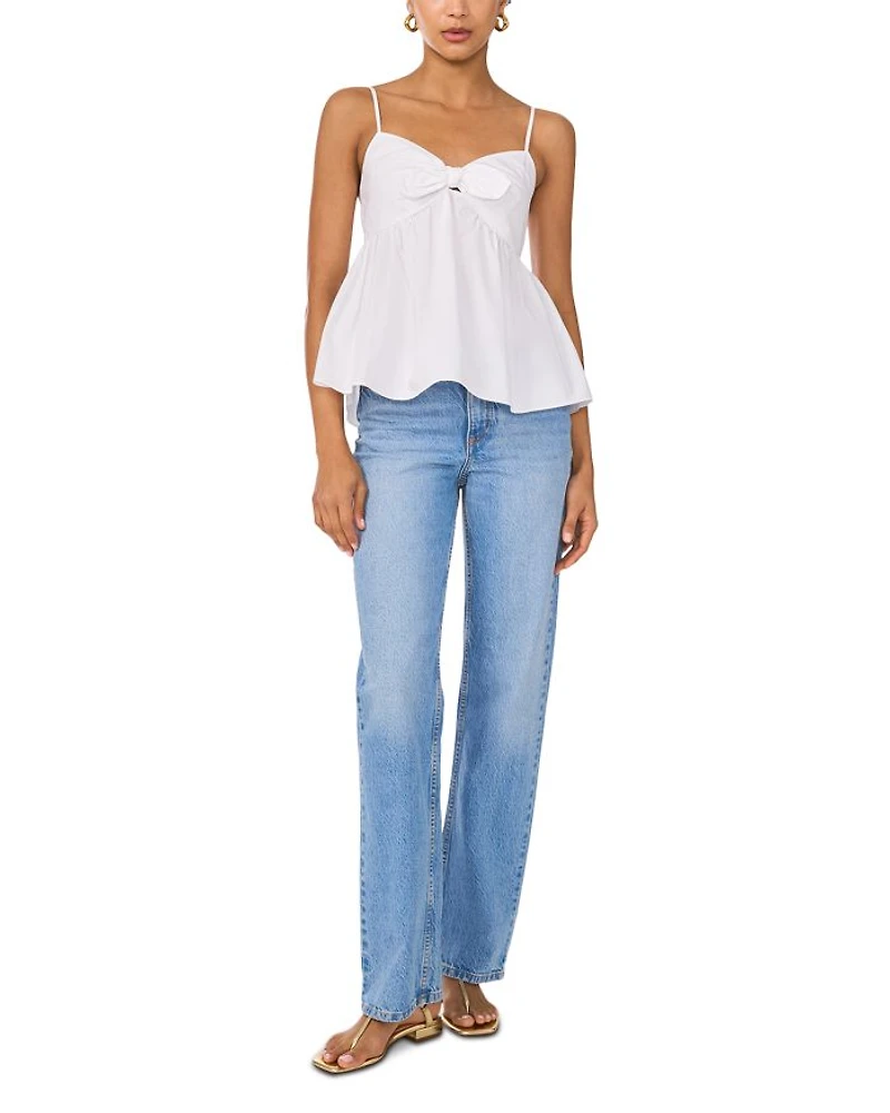 Front Tie Tank Blouse
