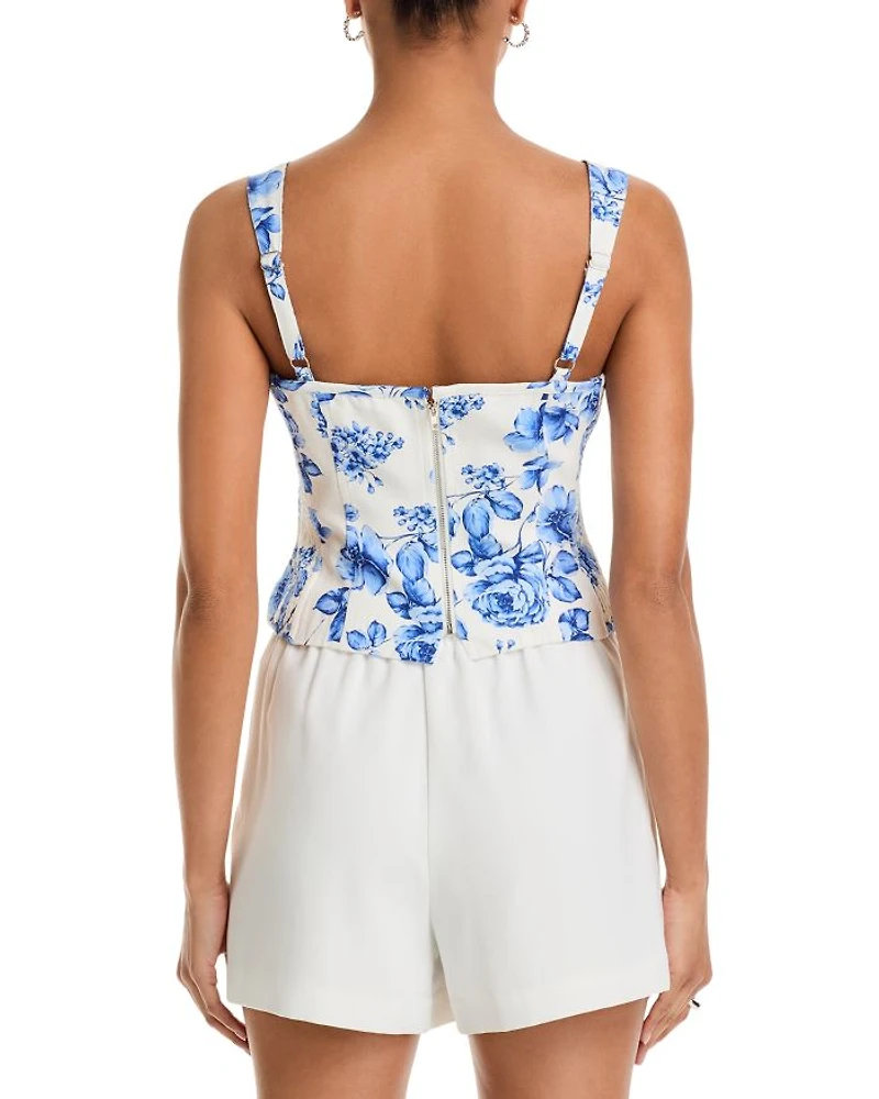 Rose Bud Tie Front Tank Top - Exclusive