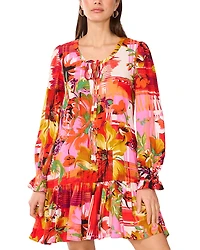 Vince Camuto Floral Print Mini Dress