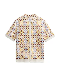 Wax London Dorset Crochet Short Sleeve Shirt