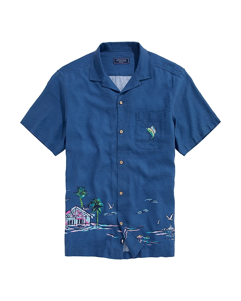Vineyard Vines Scenic Short Sleeve Camp Shirt