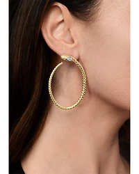 Crystal Serpent Hoop Earrings