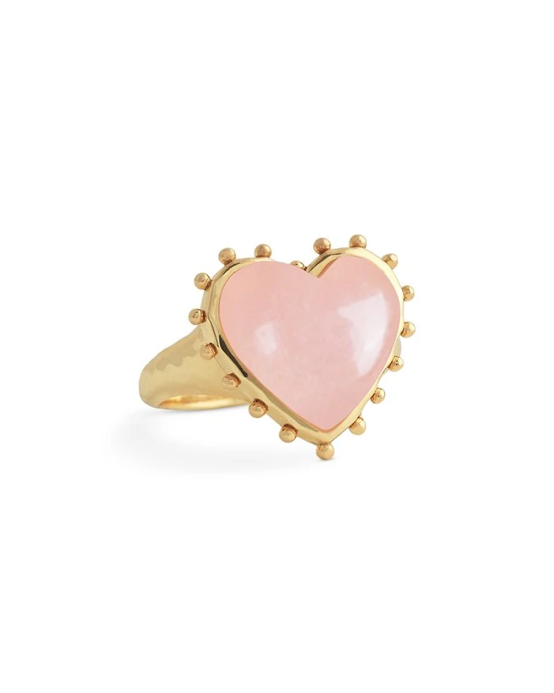 Rose Quartz Heart Ring
