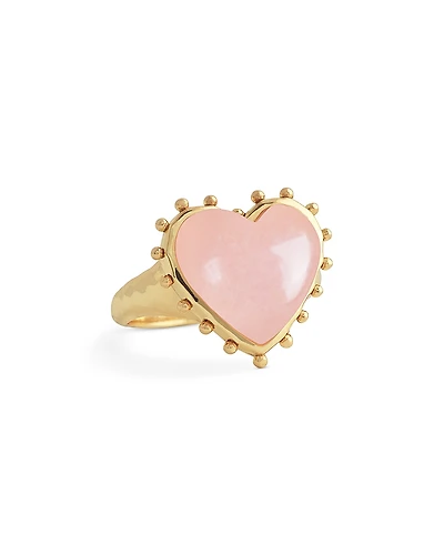 Anabel Aram Rose Quartz Heart Ring