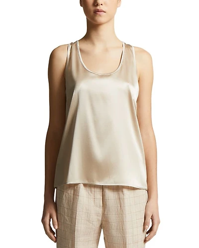 Silk Blend Scoop Neck Camisole