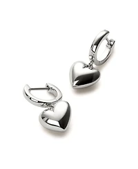 Jessica Puffed Heart Hoops