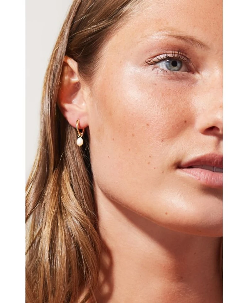 Frida Freshwater Pearl Huggie Hoops