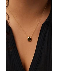 Gold Pendant Pebble Mini Necklace