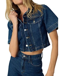 Denim Trucker Top