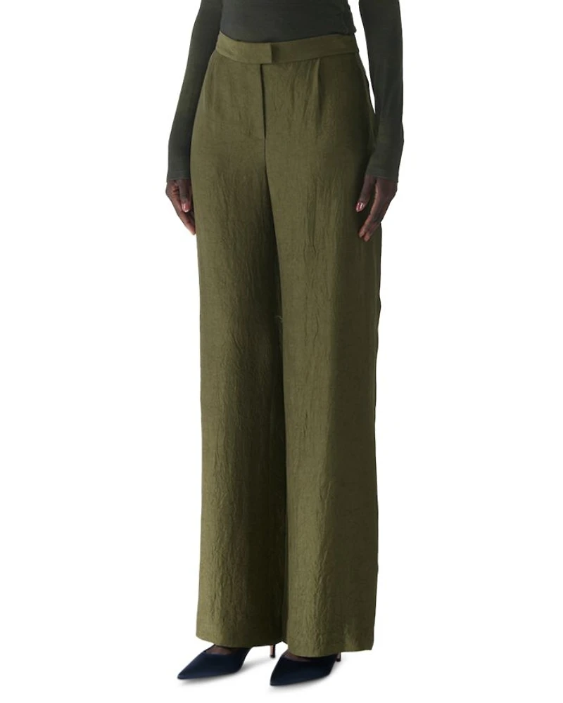 Crinkled Satin Trousers