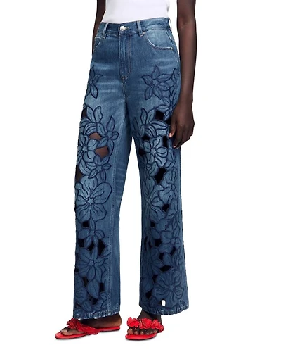 Spring High Rise Straight Jeans Blue Jean