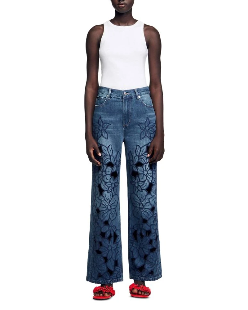 Spring High Rise Straight Jeans Blue Jean