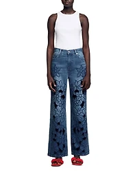 Spring High Rise Straight Jeans Blue Jean