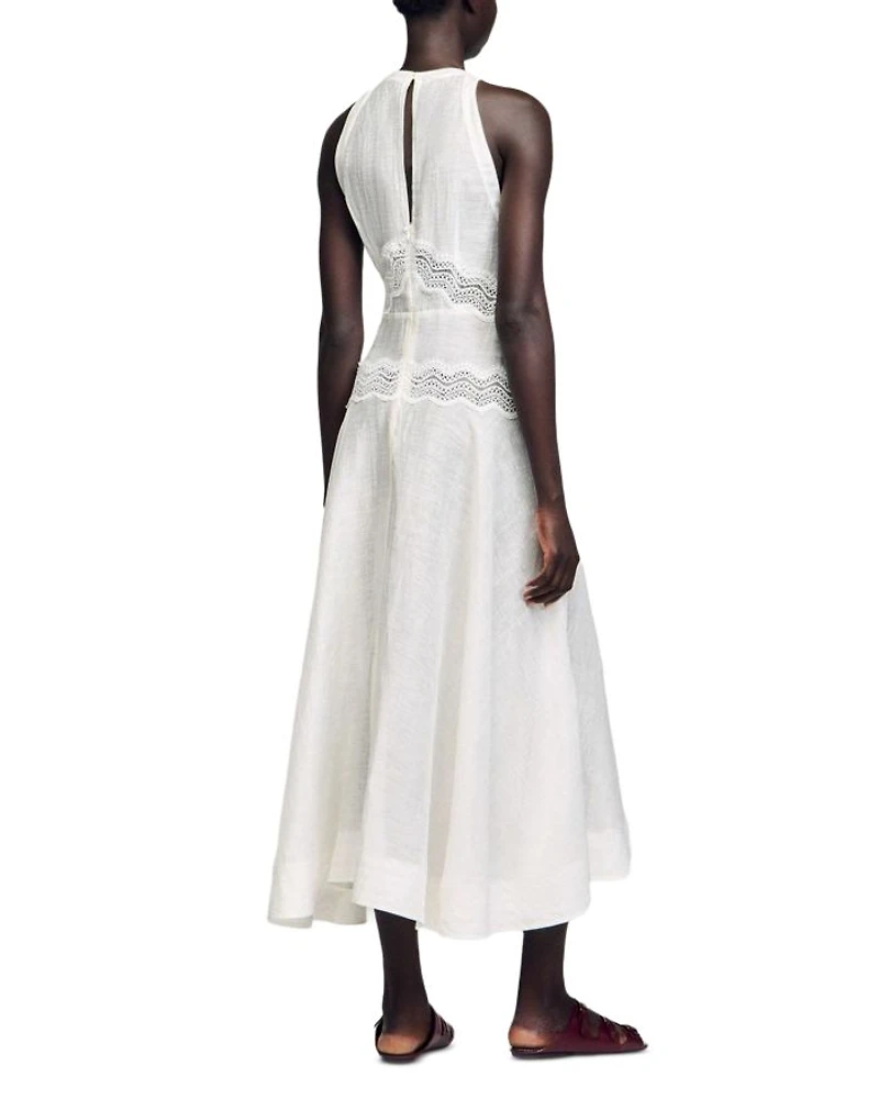 Nathalie Lace Trim Maxi Dress