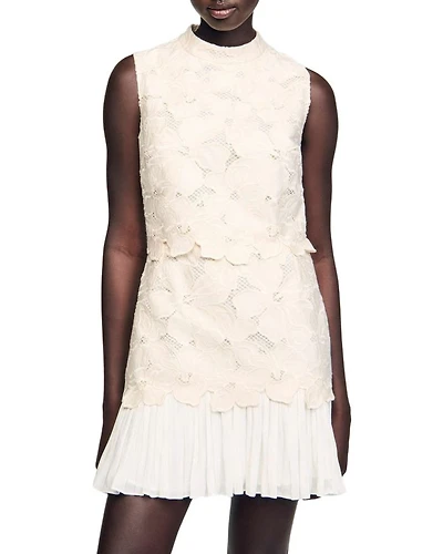 Johanna Short Guipure Dress