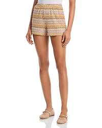 Aqua Crochet Knit Shorts - Exclusive