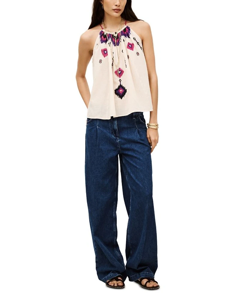 Pela Embroidered Top